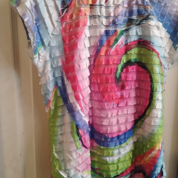 Moa Moa Multicolor Ruffle Blouse - Picture 7 of 9